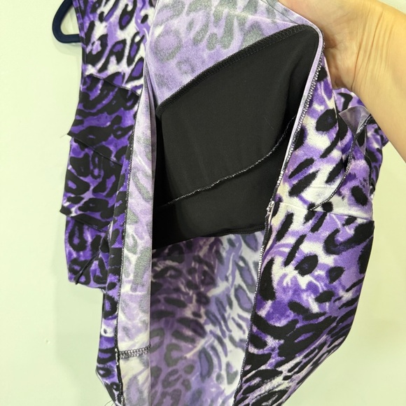 Animal Print Faux Layered Sleeveless Shirt Size 14P/L Peter Nygard TanJay - Picture 5 of 17